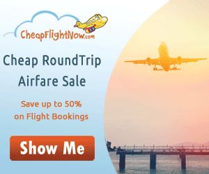 Fly away our Roundtrip Airfare Sale and get Flat $15* off on flights. Use Coupon Code 