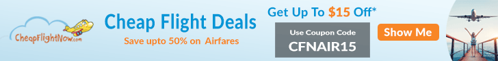 Cheap flight deals. Book now & get up to $15 Off* with coupon code CFNAIR15.